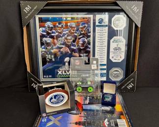 Seattle Seahawks New Limited Edition Framed Super Bowl XLVIII Memorabilia , Ornaments, Game Program