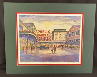 Seattle Pike Place Market 1994 Print By Glenn Smith 5/5 P/P
