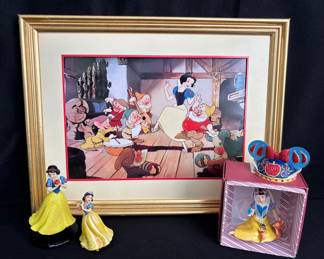 Framed Snow White and the Seven Dwarfs Lithograph , Snow White Ornaments