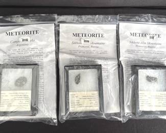 Meteorite Fragments in Packaging * Russia 1947 Find , Argentina 1988 Find