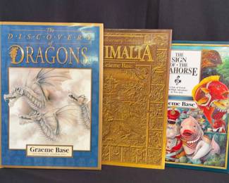 Author Signed Graeme Base Hardcover Books * Anniversary Edition Animalia and More