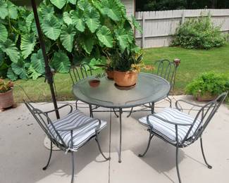 Vintage Patio Set, Table with 4 Chairs