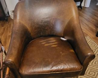 Uttermost Leather Swivel Chair