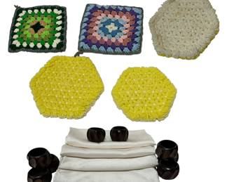 Crochet Trivets, Napkins, And Napkin Rings