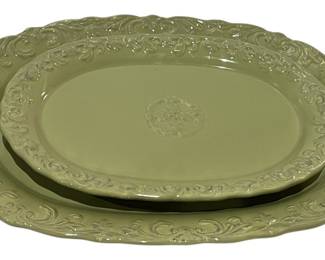 Set Of Home Essentials Green Serving Dishes