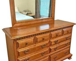 Wooden Dresser With Mirror