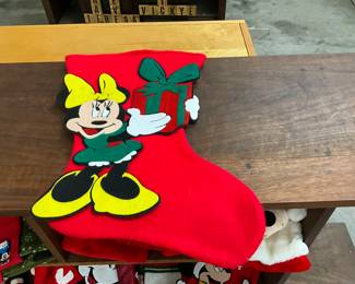 Disney Minnie Mouse Felt Applique 3D Christmas Stocking