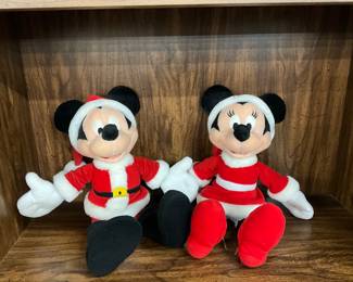 Disney Santa Mickey & Mrs Santa Minnie Plush