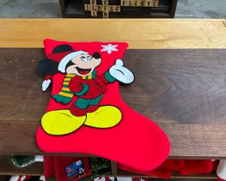 Disney Mickey Mouse Felt Applique 3D Christmas Stocking