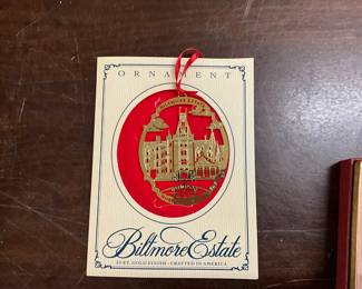 24kt Gold Finish Oval Scroll-Framed Biltmore House Ornament