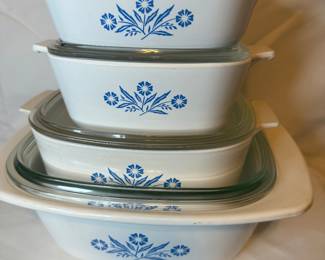 Blue cornflower corningware set (more items in set not pictured)