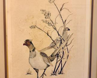 Signed bird print