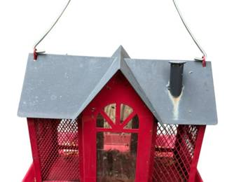 Red House Hanging Bird Feeder