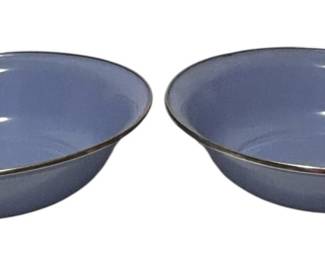 Pair of Lavender Pottery Barn Bowls