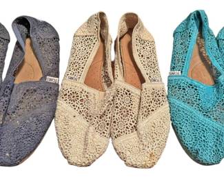 3 Pairs of Toms Aplargata Flats