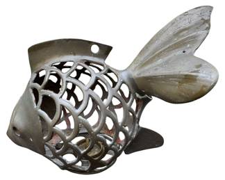 MCM Outdoor Brass Koi Fish Lantern