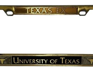 Brass Texas EX License Plate Frame