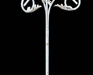 Tall White Metal Garden Planter