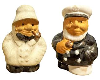 Clay Fishing Buddies Salt Pepper Shakers