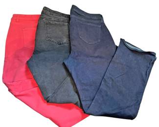 3 Pairs of Womens Plus Size Jeans 16W
