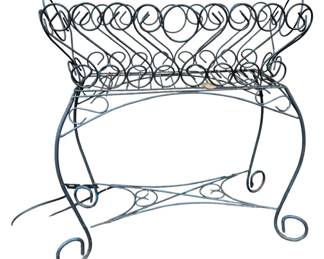 Wide Metal Wirework Plant Stand