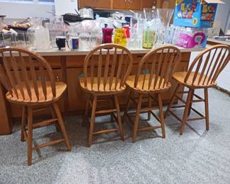 Four counter height bar stools