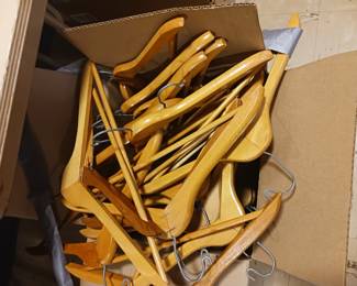 Vintage wood hangers for clothes