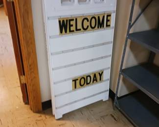A frame plastic portable sign