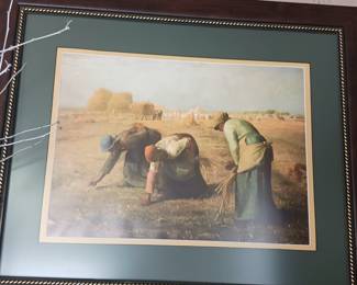 "The Gleaners" (Des glaneuses), by French artist Jean-François Millet. Framed picture
