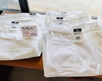 5 Pairs Of White Pants
