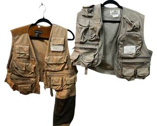 Pair of MultiPocketed Fishing Vests