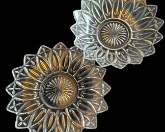 Federal Glass Petal Bowl and Plate
