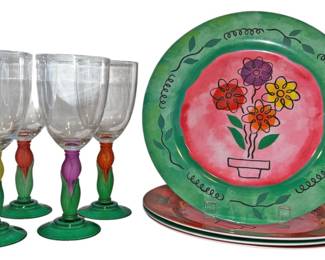 Vibrant Dining Set for Four