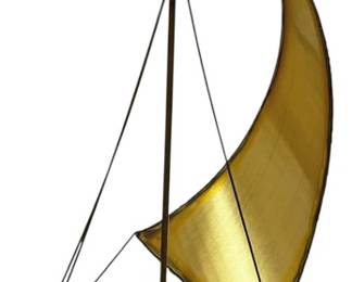 Brass Sailboat Sculpture on Marble
