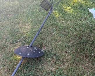 Bird feeder metal stand.