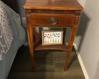 Small bedside table.