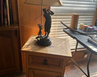 Side table and lamp