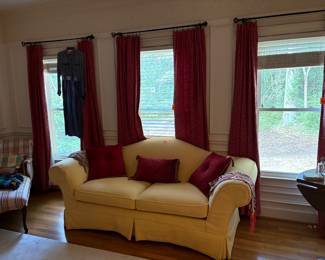 Drapes can be purchased.  