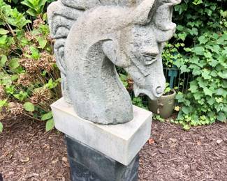 Campania cement horse sculpture 