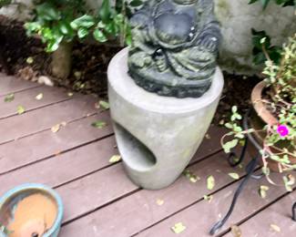 Buddha with outdoor pedestal - 4 pedestals available 
