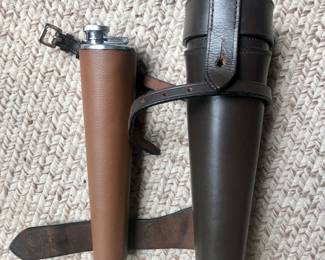 Horse saddle hip flask