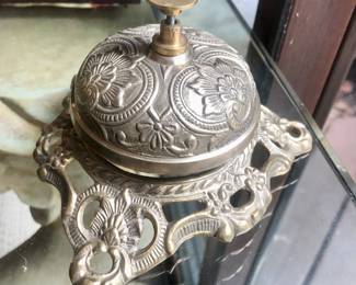 Gorgeous vintage brass counter bell