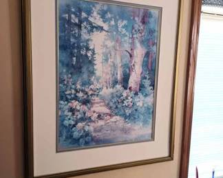 Framed and Matted Rose Edin Print (Missing Glass)