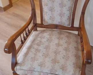 Vintage Satin Wood Chair from Sweden. Is being sold as part of the 4-Piece Set