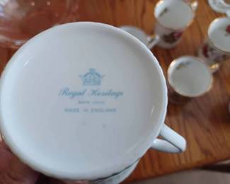 Seven Vintage Royal Heritage Bone China Coffee Cups