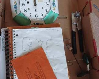 Vintage Ceramic Kitchen Clock, and Assorted Clock Repair and Parts Information