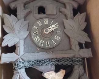 Vintage Coo Coo Clock - Missing Ornate Wooden Bird Carving