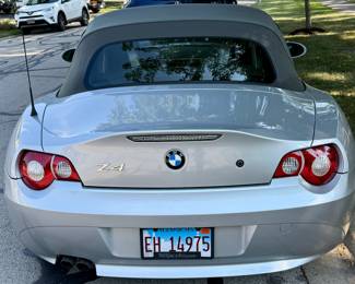 2005 BMW Z4 2.5i Convertible Roadster in Silver with Black Leather Interior and Manual Transmission 80K Miles