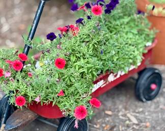 Cool idea a mini Radio Flyer Wagon as a Planter