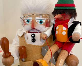 Vintage Geppetto with Pinoccio by Steinbach and Original Box